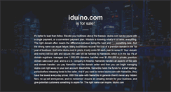 Desktop Screenshot of iduino.com